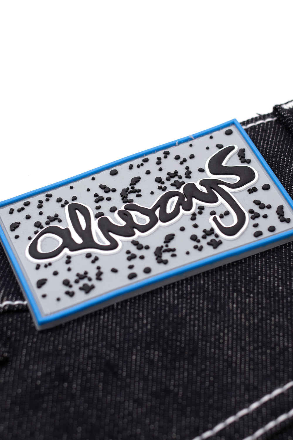 Always Back Pocket Print Denim Shorts Black - BONKERS