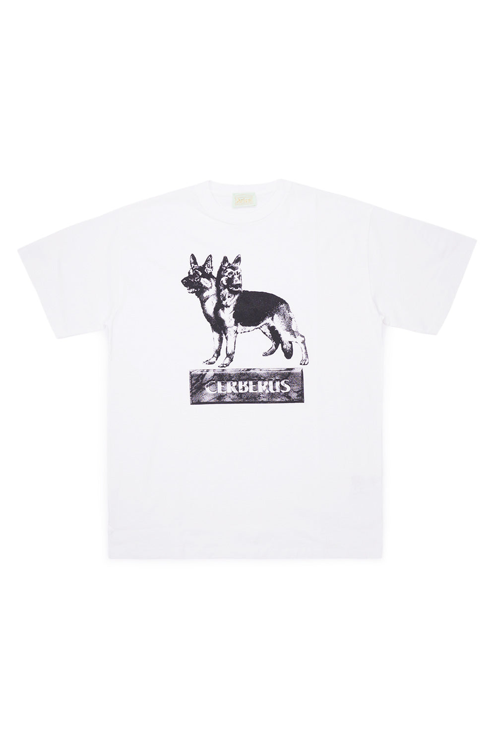 "Aries Cerberus T-Shirt White – Stylisches weißes T-Shirt mit einzigartigem Cerberus-Print für einen urbanen Look"