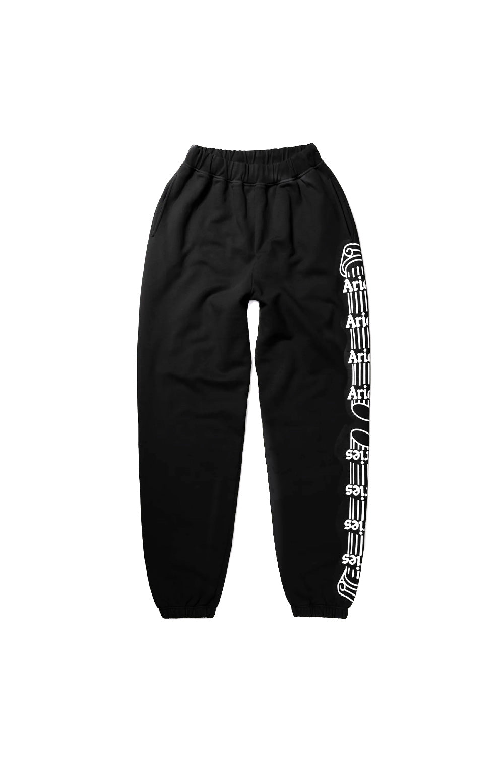 Aries Column Sweatpant Black – Schwarze Sweatpants von Aries mit minimalistischem Column-Design, ideal für einen entspannten, aber stilvollen Look.