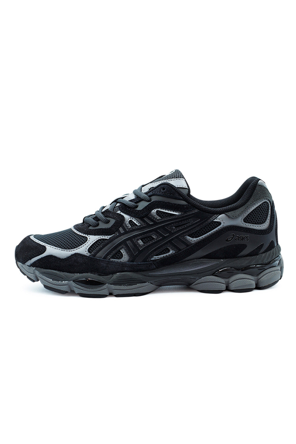 Asics GEL-NYC Graphite Grey Black – Retro-inspirierter Sneaker mit moderner GEL-CUMULUS 16 Dämpfung und atmungsaktivem Mesh.