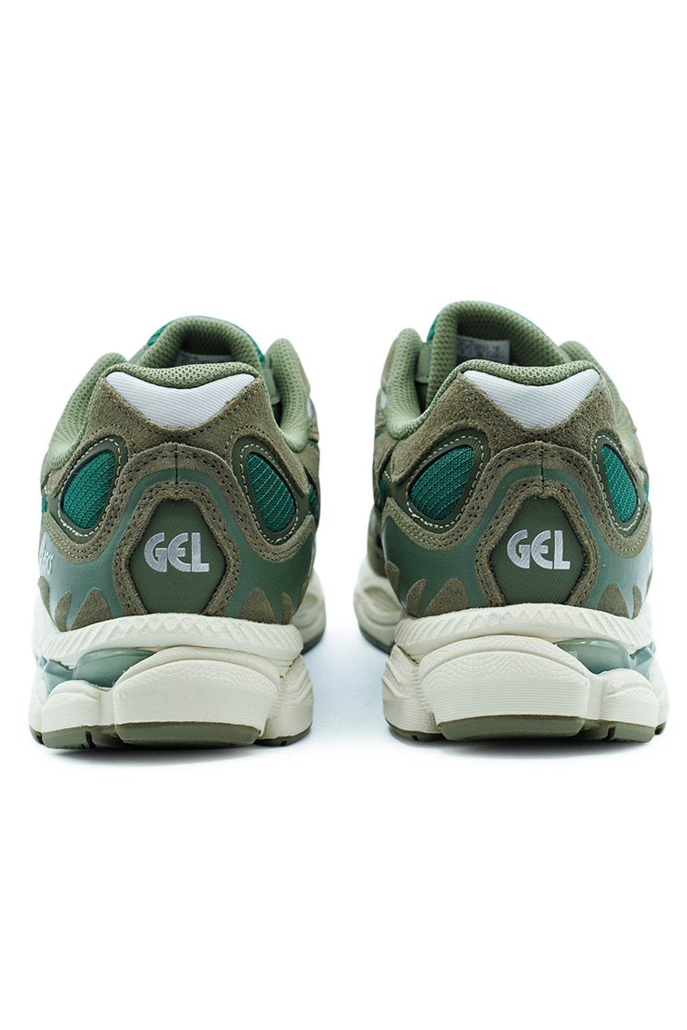 Unisex ASICS GEL-NYC Grove Olive Canvas, heritage running silhouette blending mixed materials with modern comfort and streetwear appeal.