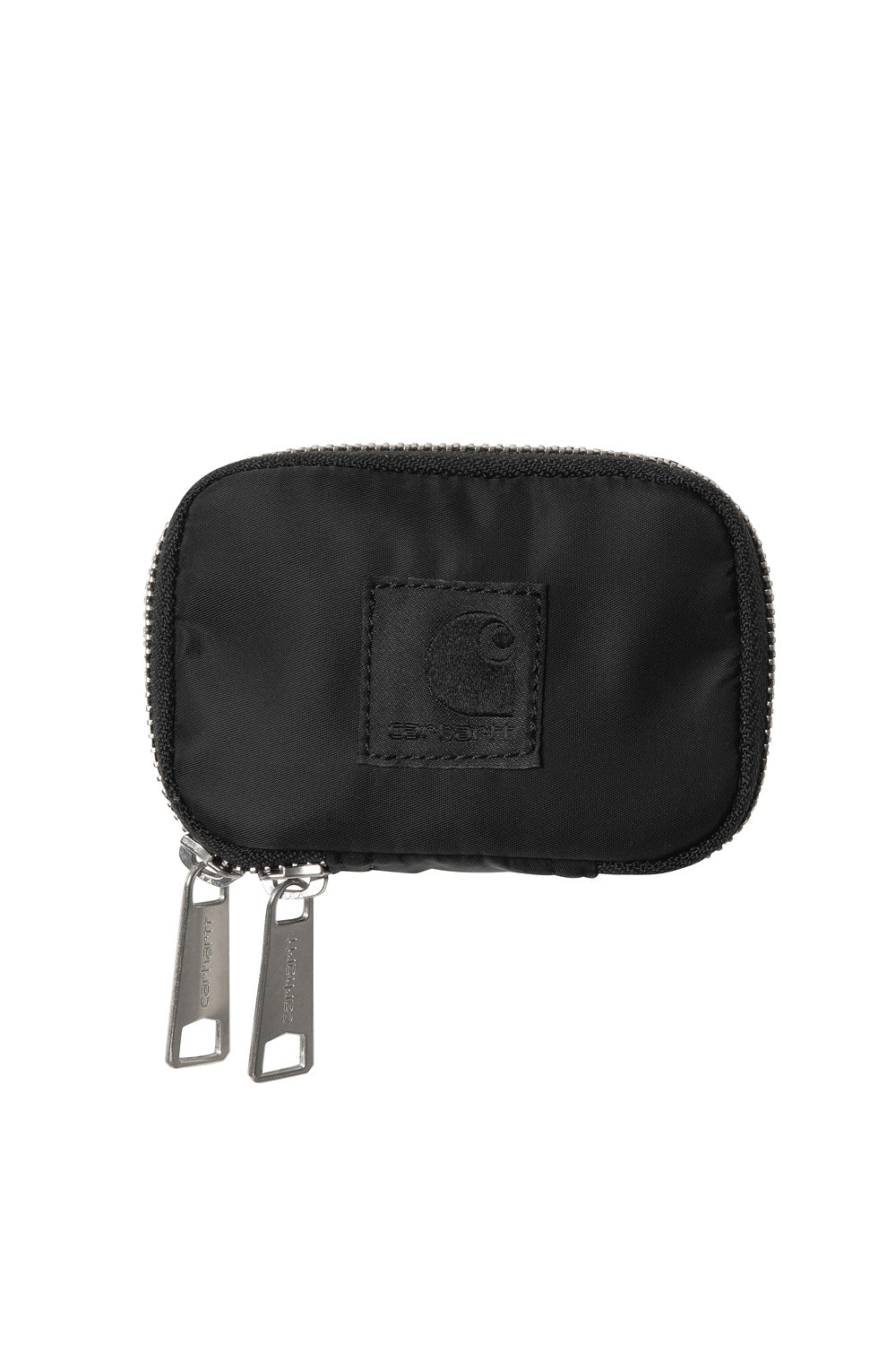 "Carhartt WIP Otley Wallet in Schwarz – schlanke Geldbörse aus strapazierfähigem Polyester mit gewebtem Carhartt-Logo"
