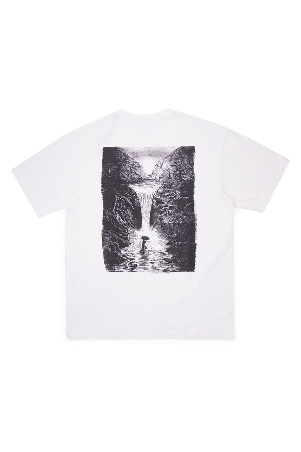 Dancer Waterfall T-Shirt White - BONKERS