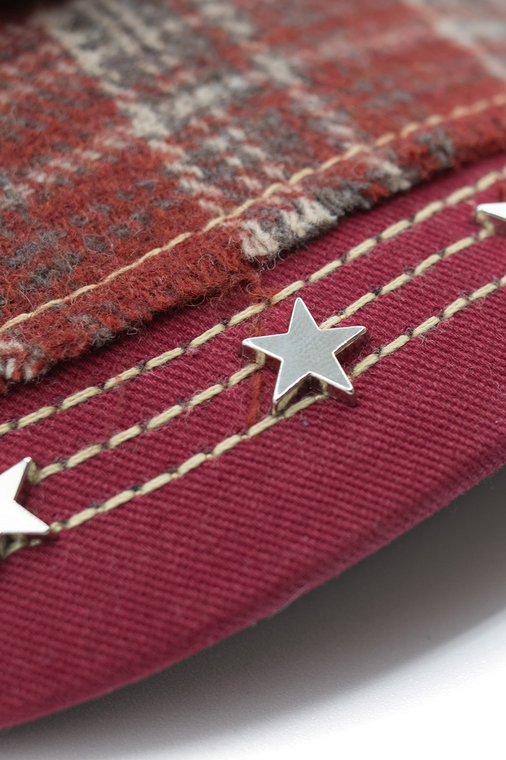 EC Melodi Star Studded Hat Red Plaid - BONKERS