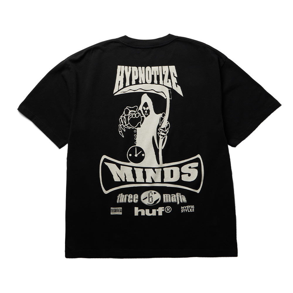 Huf X Three 6 Mafia Most Known Unknown T-Shirt Verwaschnes Schwarz