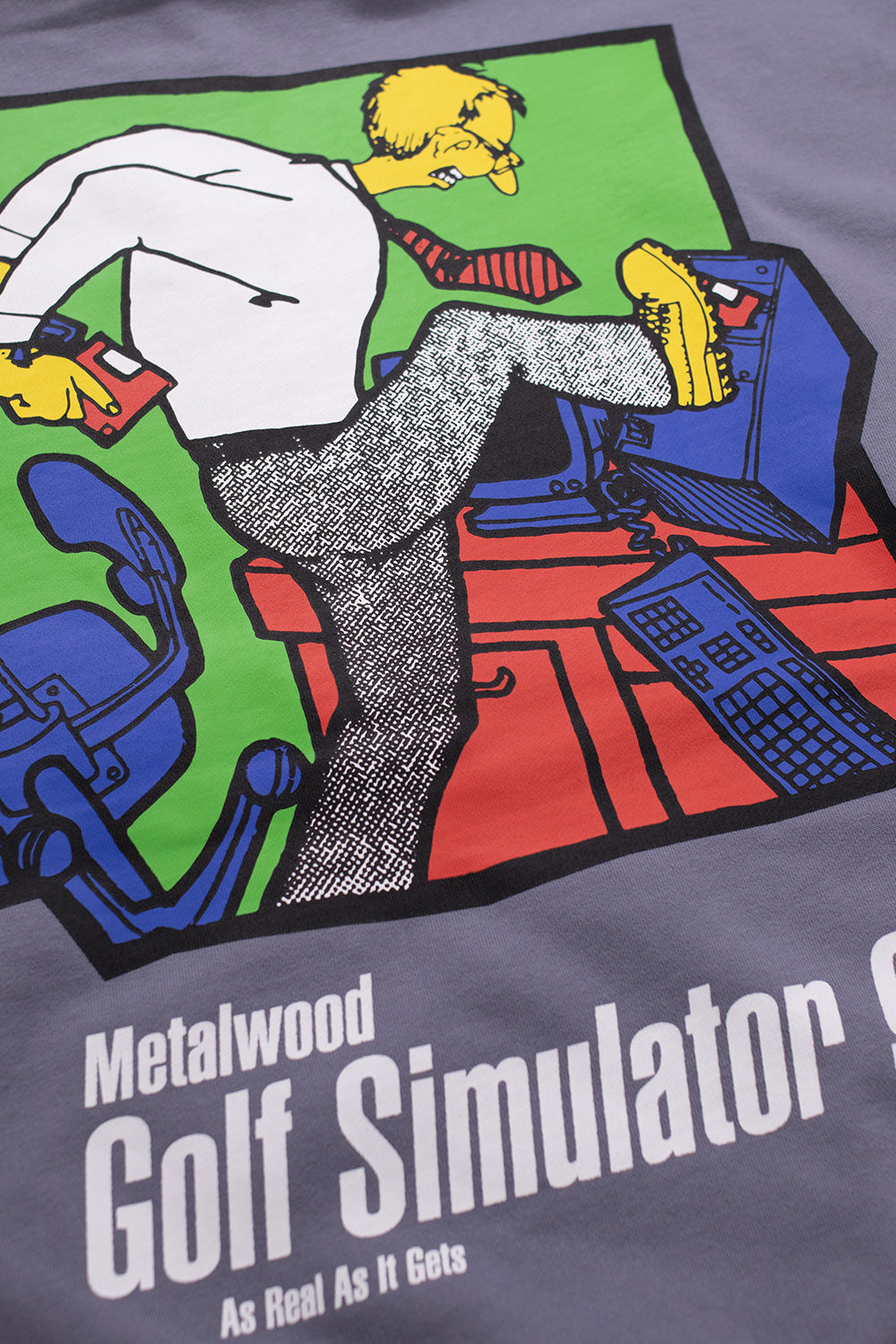Metalwood Studio Simulator 98 hoodie in sleek pewter, offering both warmth and modern style with a unique graphic design.