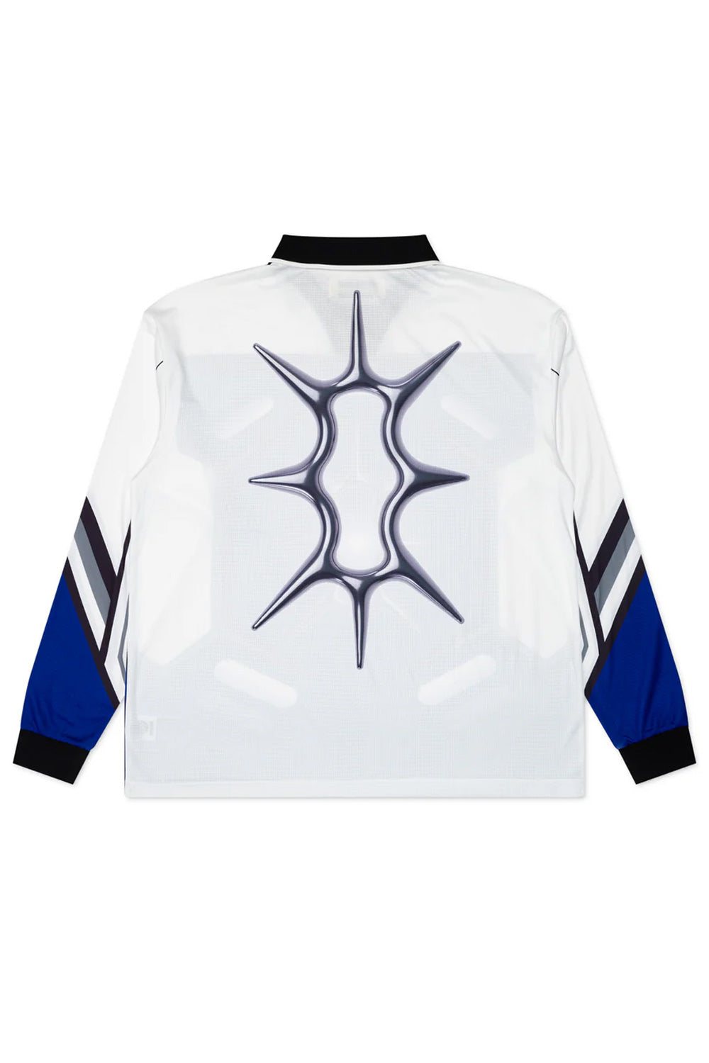 Metalwood Studio X-Games Long Sleeve Jersey – Stylisches Langarm-Shirt aus 100 % Polyester mit lebendigem Weiß-Purpur-Design und atmungsaktivem Material.