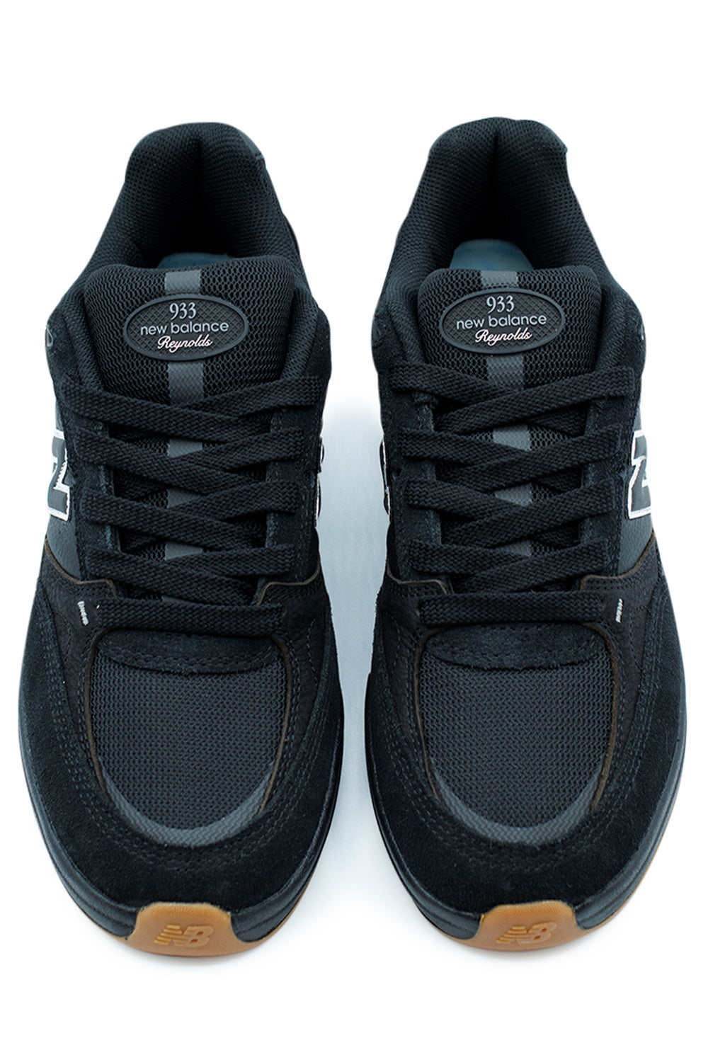 Men’s New Balance Numeric 933 Andrew Reynolds Skate Shoe Black, durable dual-layer toe cap with premium comfort and board feel.