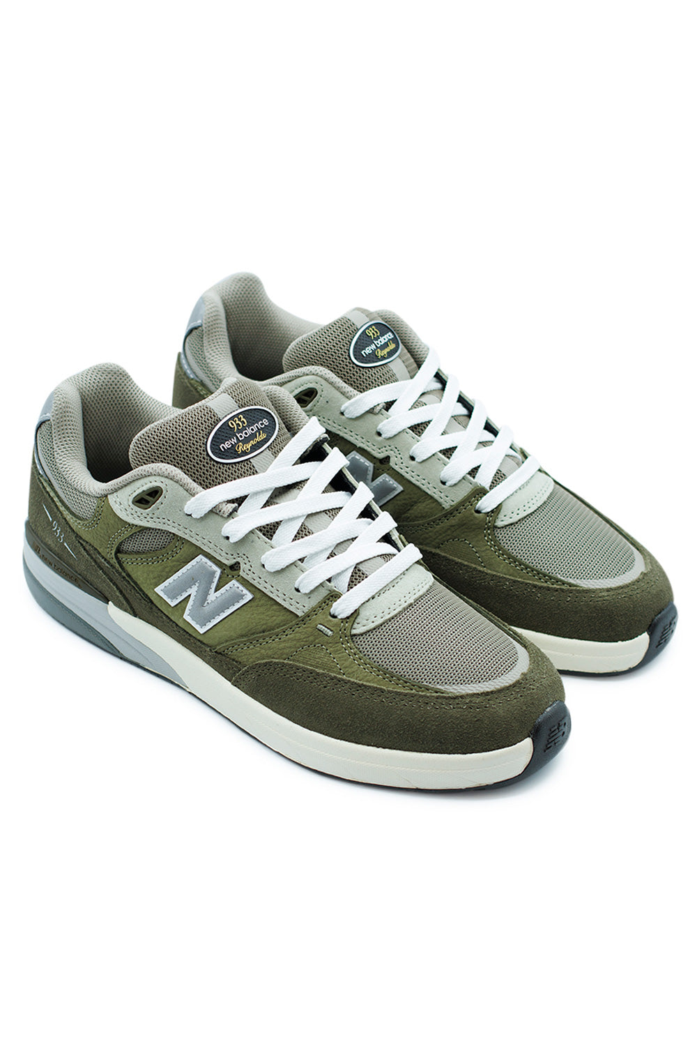 New Balance Numeric 933 Andrew Reynolds Shoe Olive / White - BONKERS