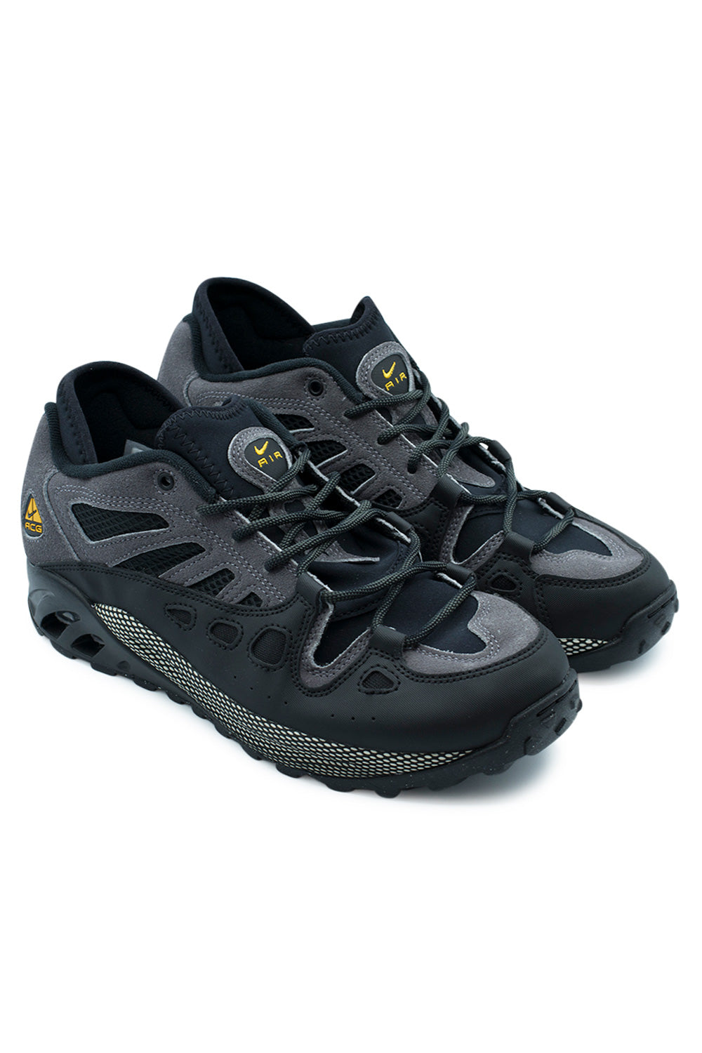 Nike ACG Air Exploraid Shoe LT Graphit Canyon Gold Black – Nike ACG Schuhe im modernen Design mit Graphit, Canyon Gold und schwarzem Akzent, ideal für Wanderungen.