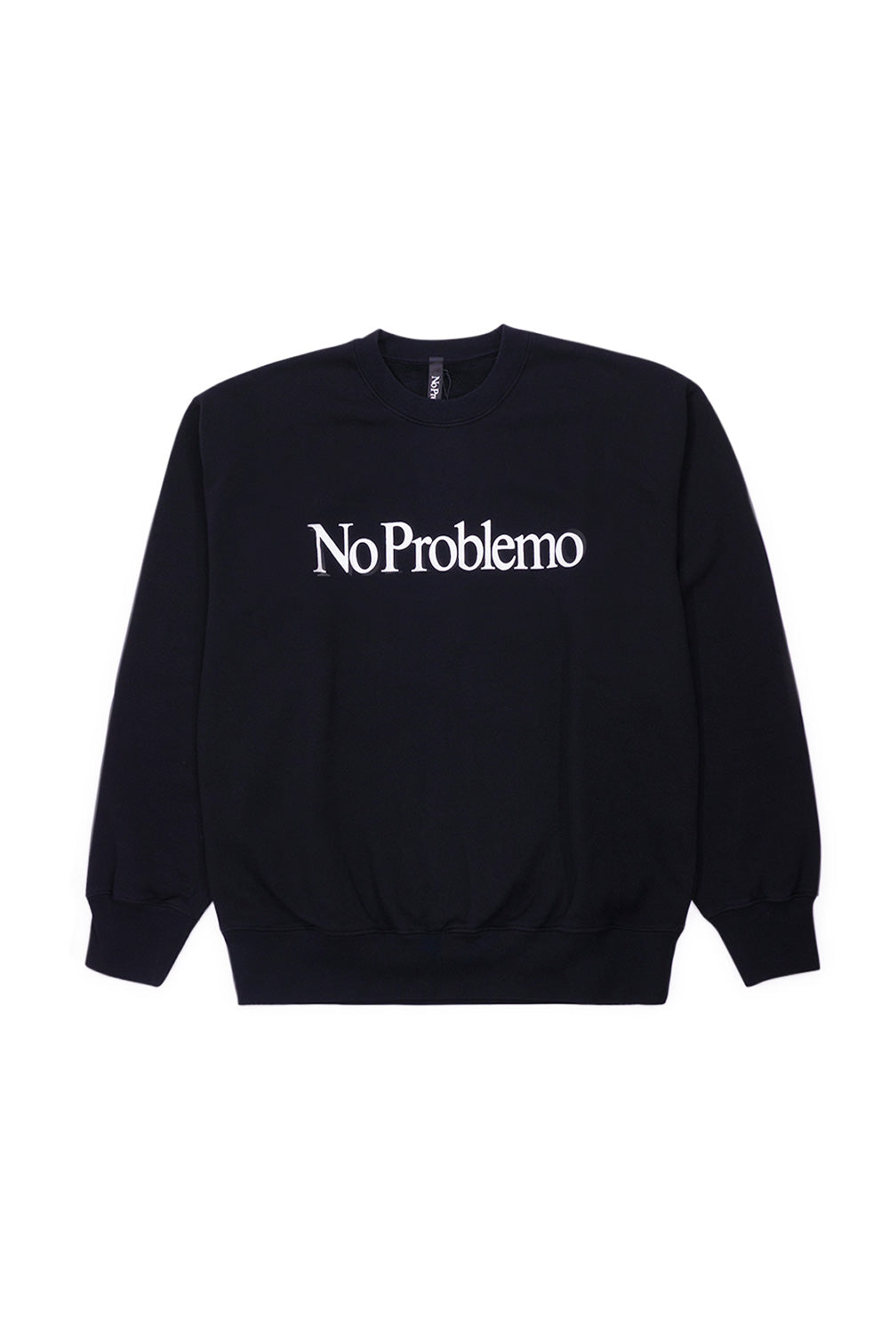 "No Problemo Sweatshirt Black – Lässiges schwarzes Sweatshirt mit minimalistischen 'No Problemo'-Print für den entspannten Streetwear-Look"