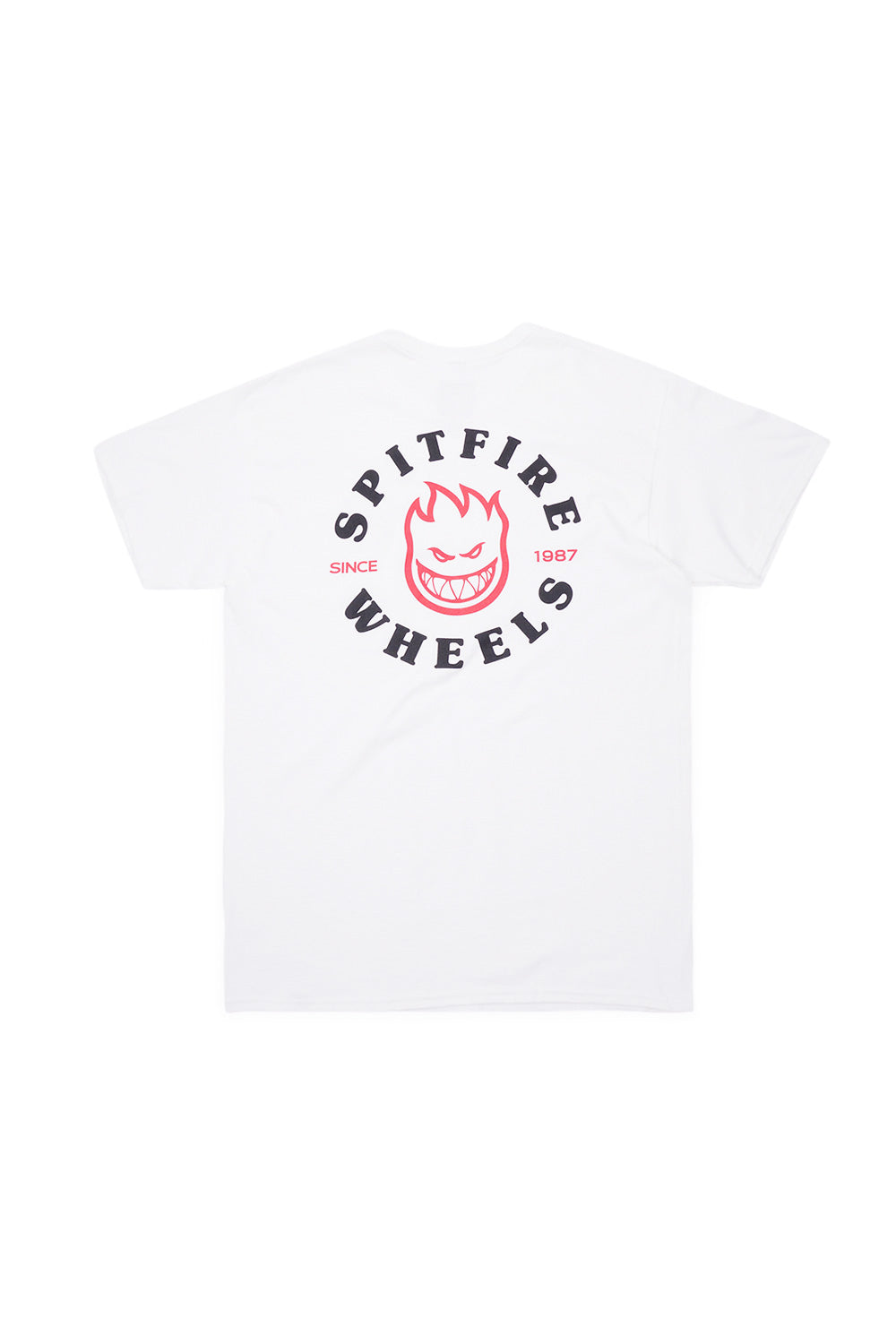 "Weißes Spitfire Wheels T-Shirt mit großem Bighead-Logo auf der Vorderseite"