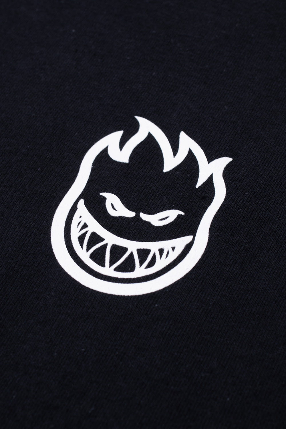 "Schwarzes Spitfire Wheels T-Shirt mit kleinem Bighead-Logo auf der Brust"