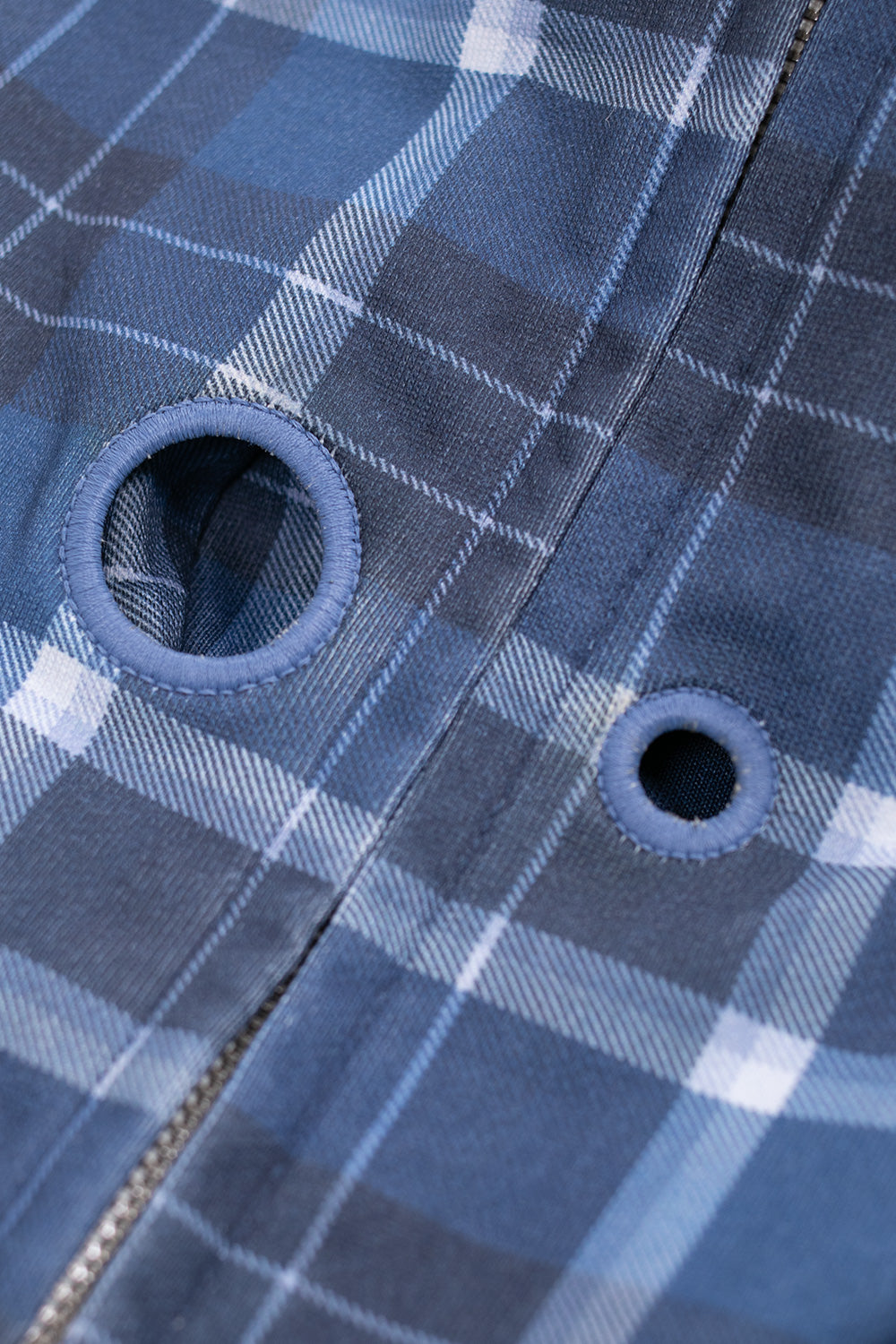 Starteam East Village Plaid Zip Up Hoodie Blue – Lässiger blauer Hoodie mit auffälligem Karomuster und praktischen Details