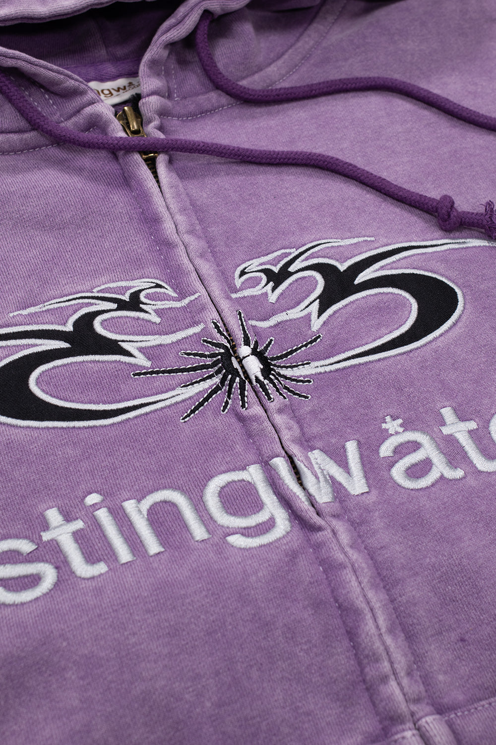 Stingwater Moses Zip Up Hoodie Purple - BONKERS
