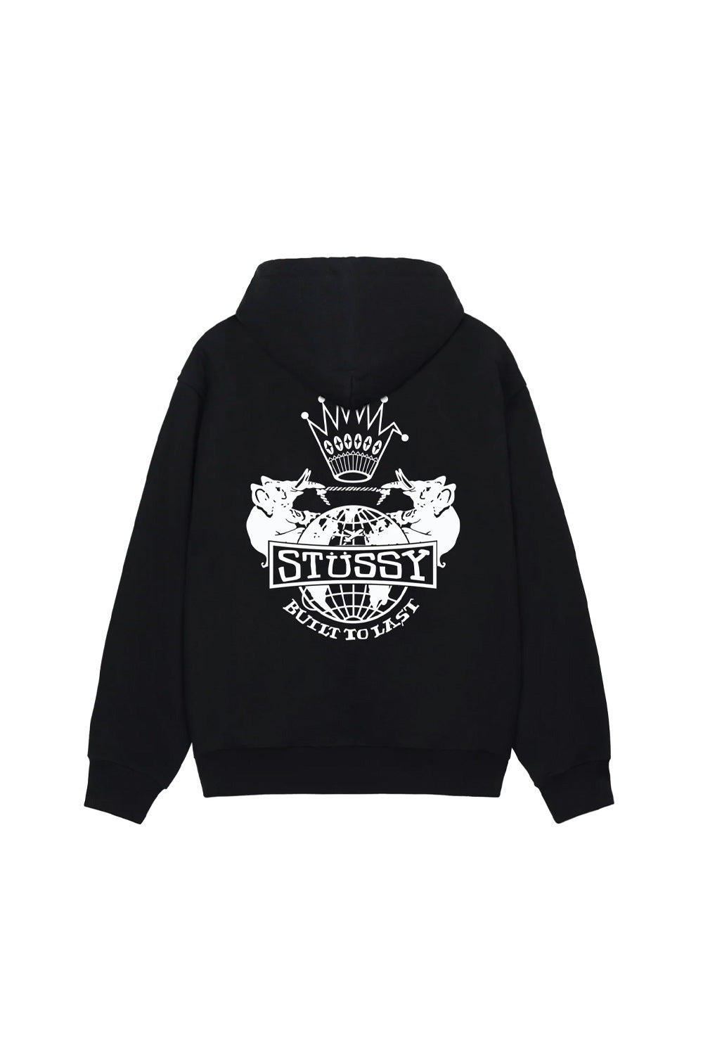 Stussy Built To Last Zip Hood Black - BONKERS