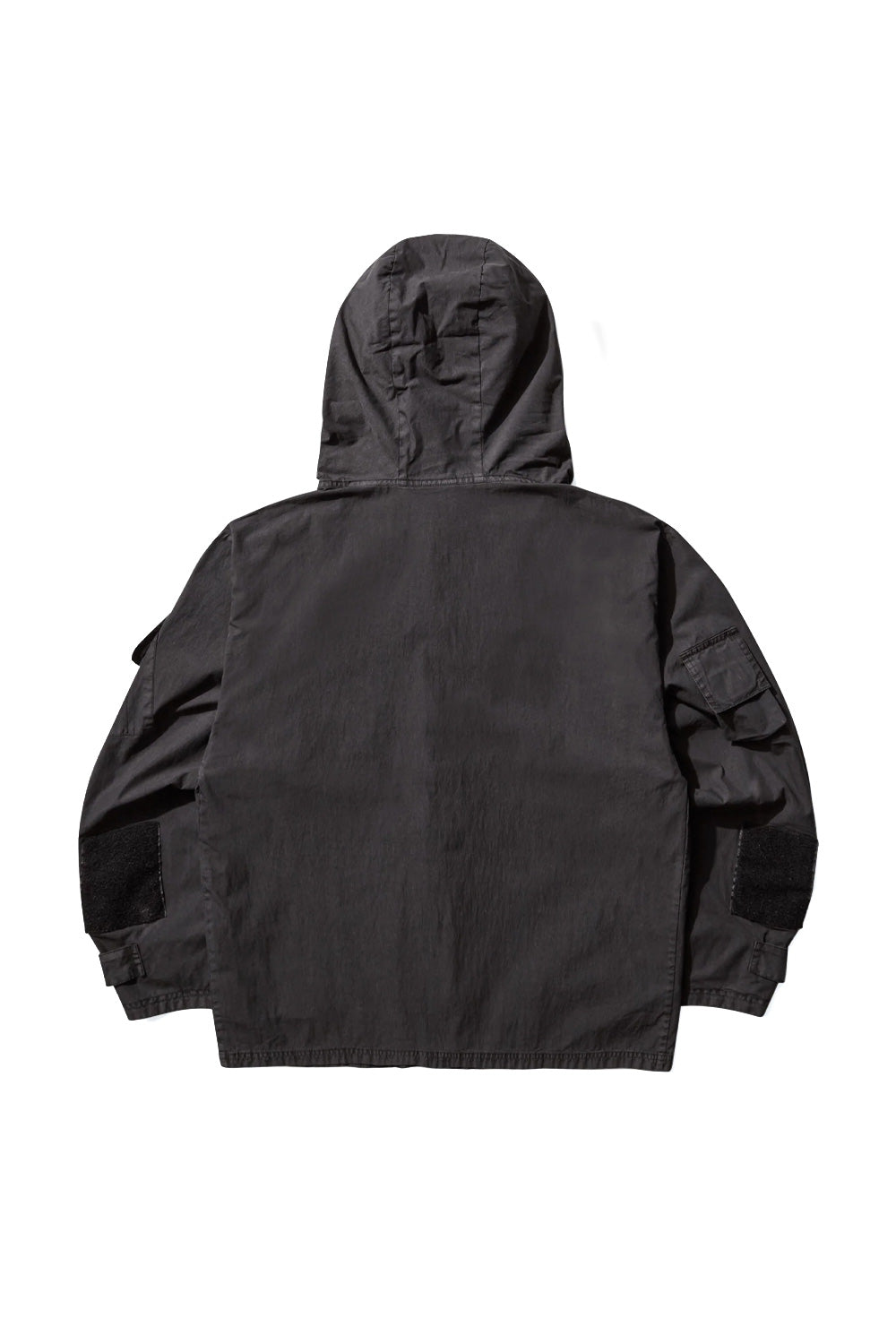 Back view of Umbro Mid Field Jacket in dark olive green, loose fit sportswear jacket with raglan sleeves and minimalist military-inspired design