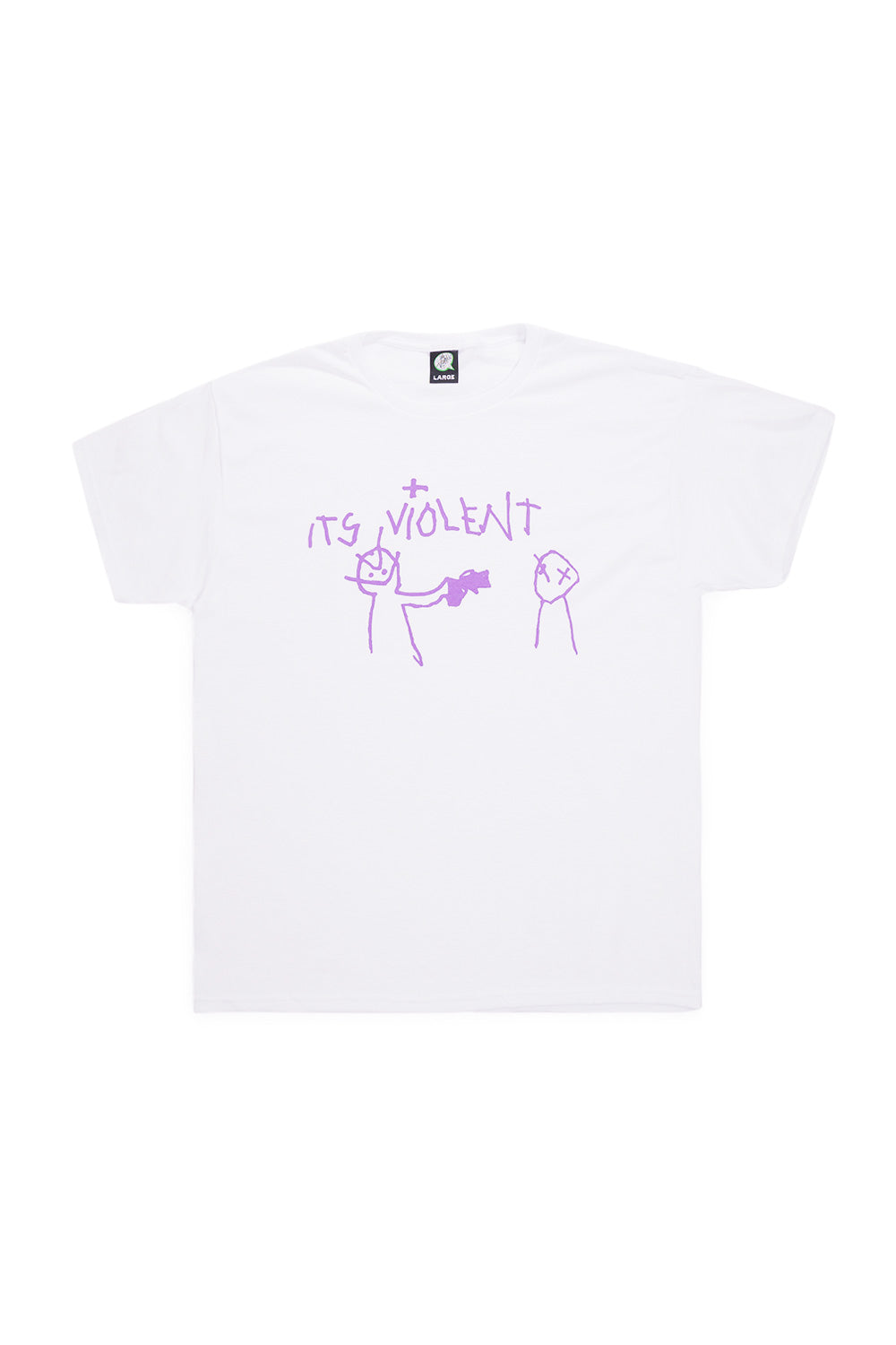 Violet! It's Violet T-Shirt White – Weißes T-Shirt mit auffälligem "It's Violet!" Print für einen frischen und trendigen Streetwear-Look