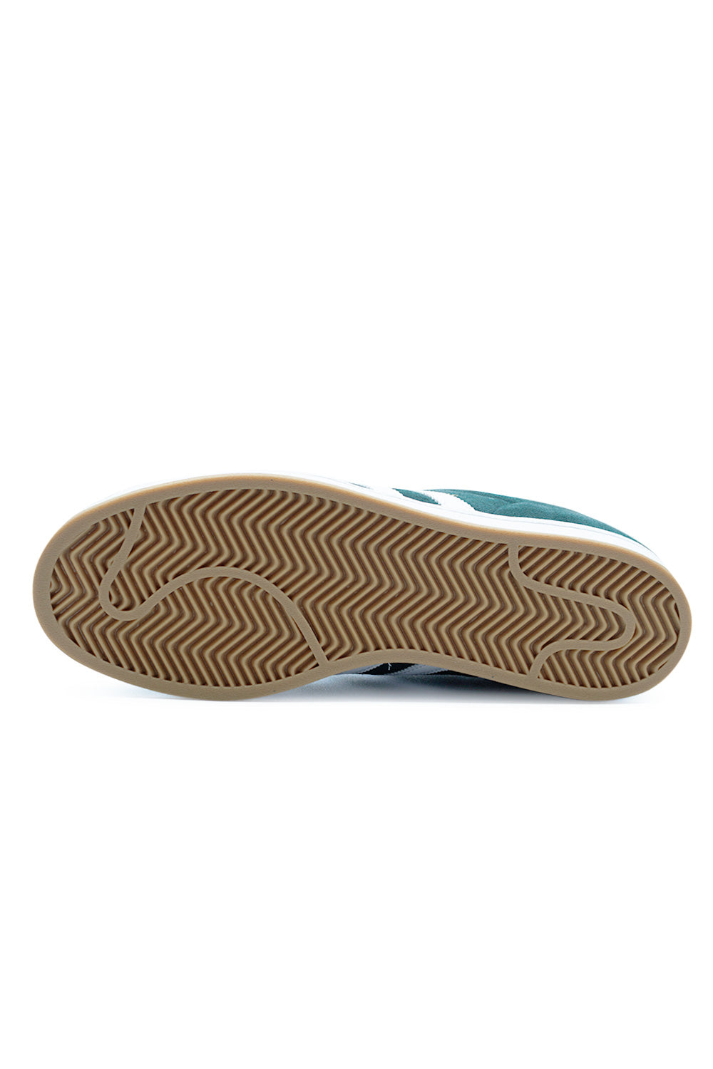 Rubber outsole traction pattern of Adidas Superstar ADV Aurora Ivy Cloud White Gold Metallic skate sneaker featuring grippy herringbone tread for board control and durable skate performance