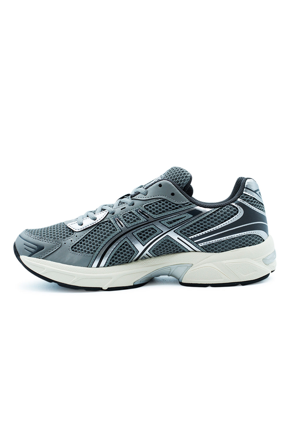 ASICS GEL-1130 Clay Grey Pure Silver pair — vintage-inspired streetwear sneaker with GEL cushioning and TRUSSTIC support system.