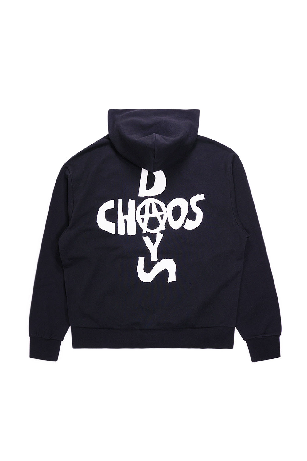 Babylon LA Chaos Days Zip Hoodie Black – Extra weiter Hoodie aus 100 % Baumwolle mit großem Front- und Rückenprint für einen lässigen Streetwear-Look.