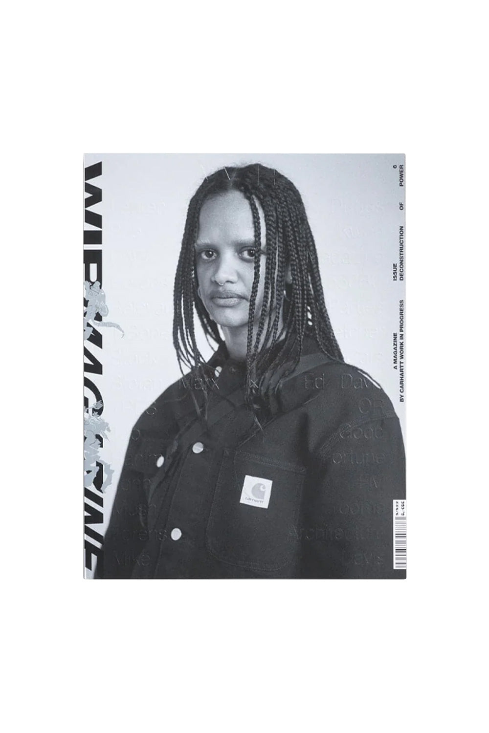 "Carhartt WIP Magazine Issue 6 – Coveransicht mit modernem Design und inspirierenden Themen zu Streetwear, Kunst und Musik"