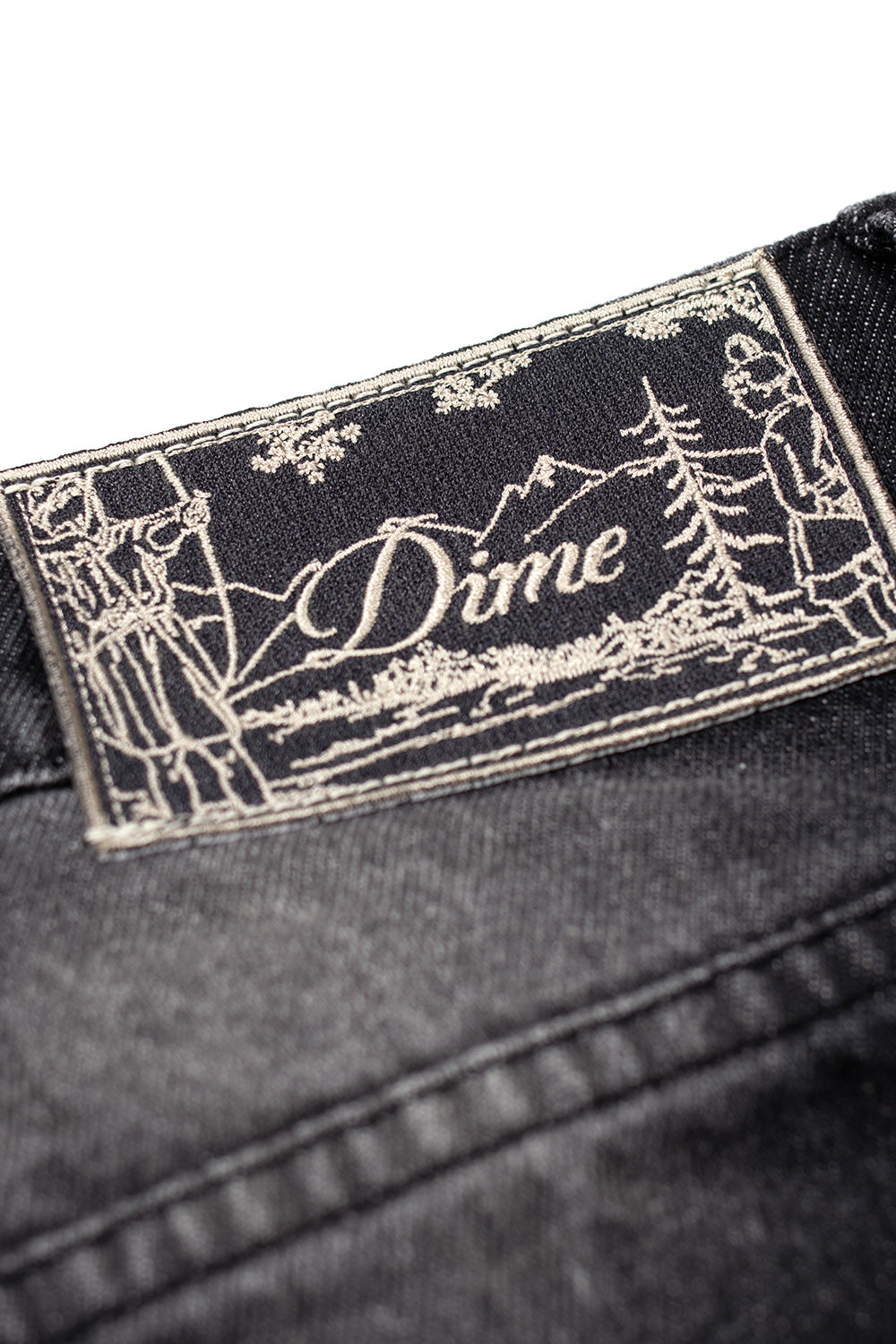 Dime Classic Baggy Denim Pant Sandblasted Black - BONKERS