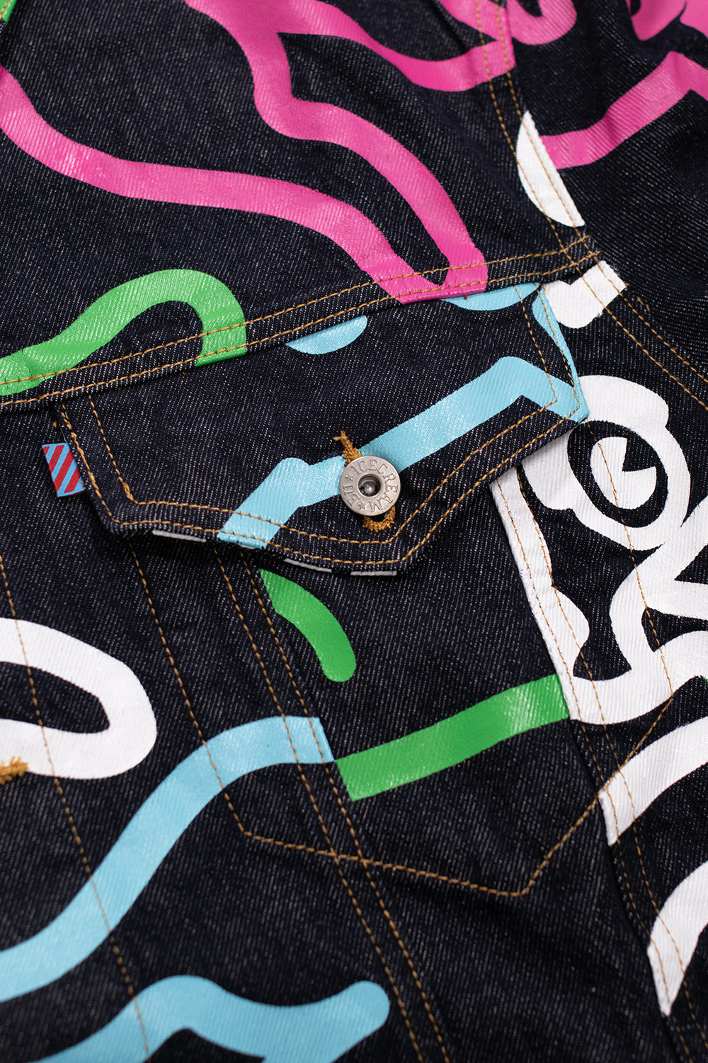 IceCream Jumbo Running Dog Denim Jacket Indigo – Robuste und modische Denim-Jacke mit IceCream Running Dog Logo für einen einzigartigen Look
