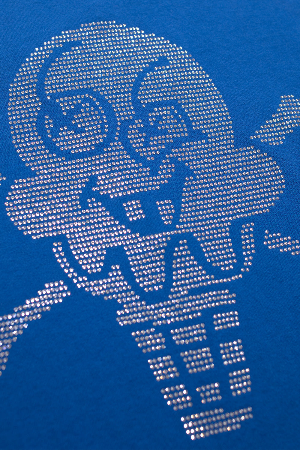 IceCream Rhinestone Cones & Bones T-Shirt Blue – Trendiges blaues T-Shirt mit funkelndem Cones & Bones-Motiv und urbanem Streetwear-Stil
