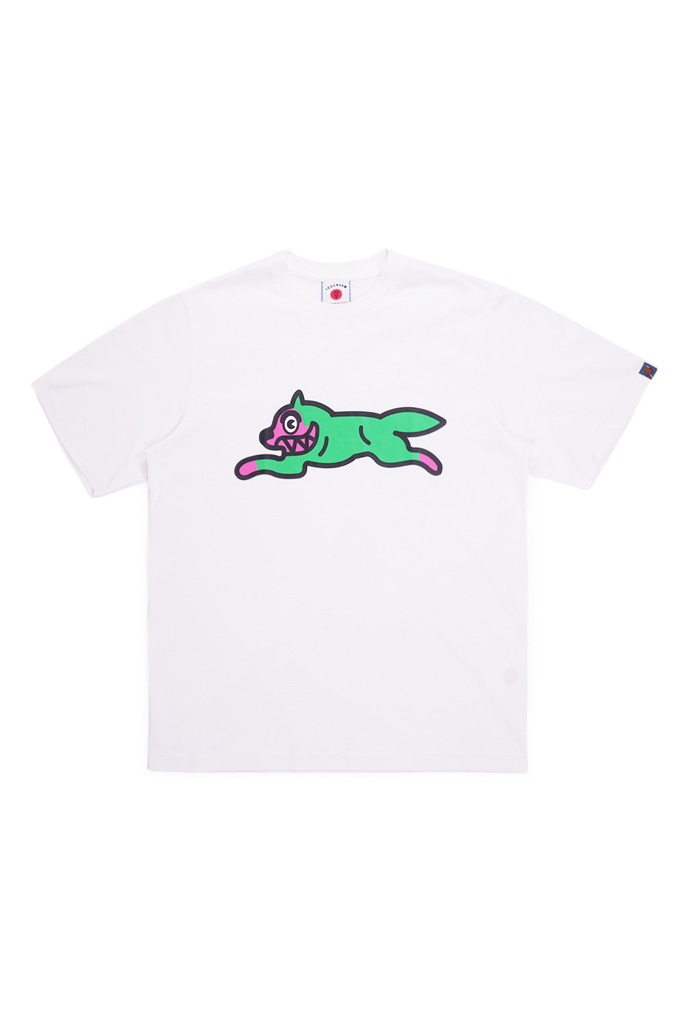 IceCream Running Dog T-Shirt White – Weißes T-Shirt mit dem legendären Running Dog-Print für einen authentischen Streetwear-Style
