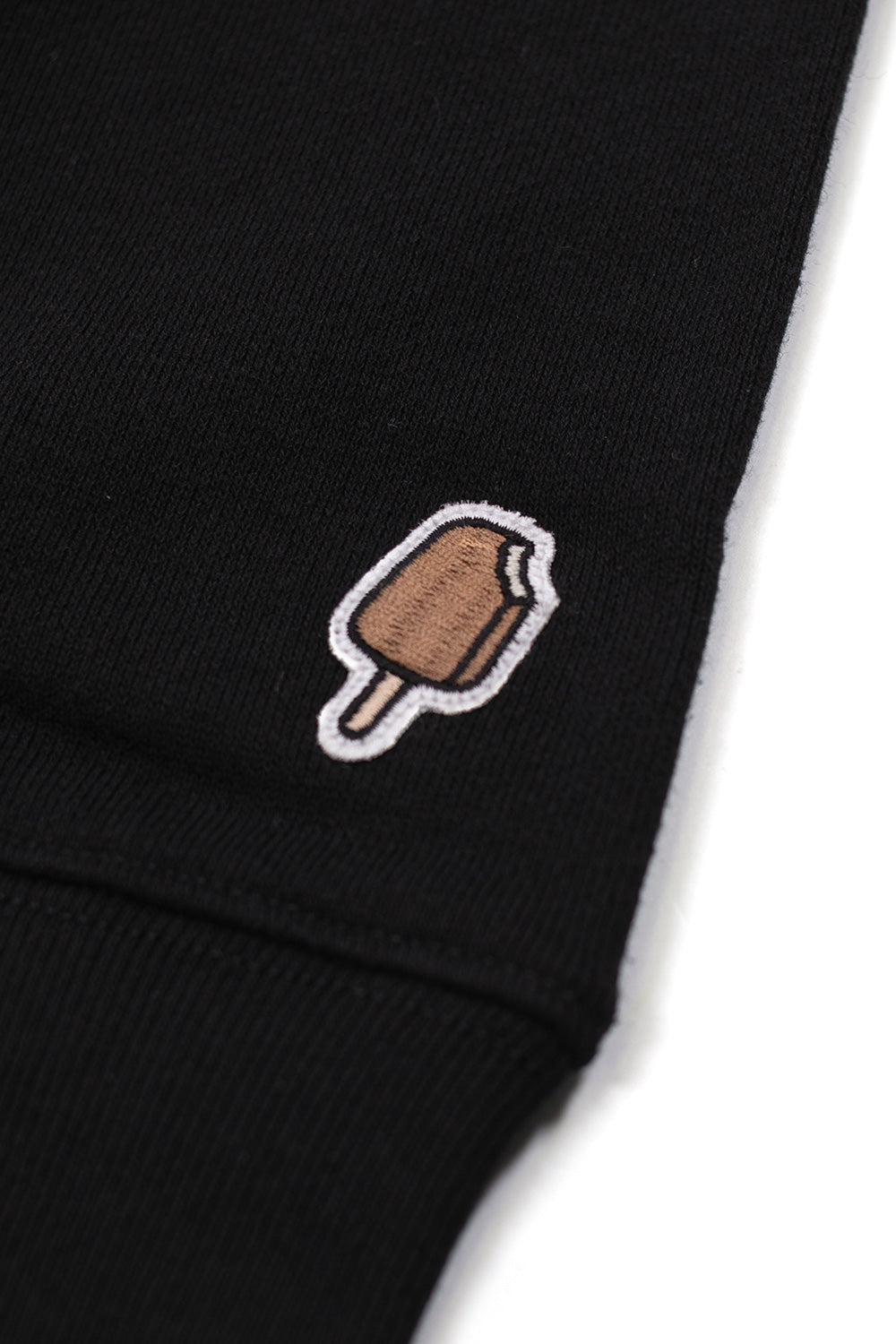 IceCream Block Logo Zip Through Hood Black - BONKERS