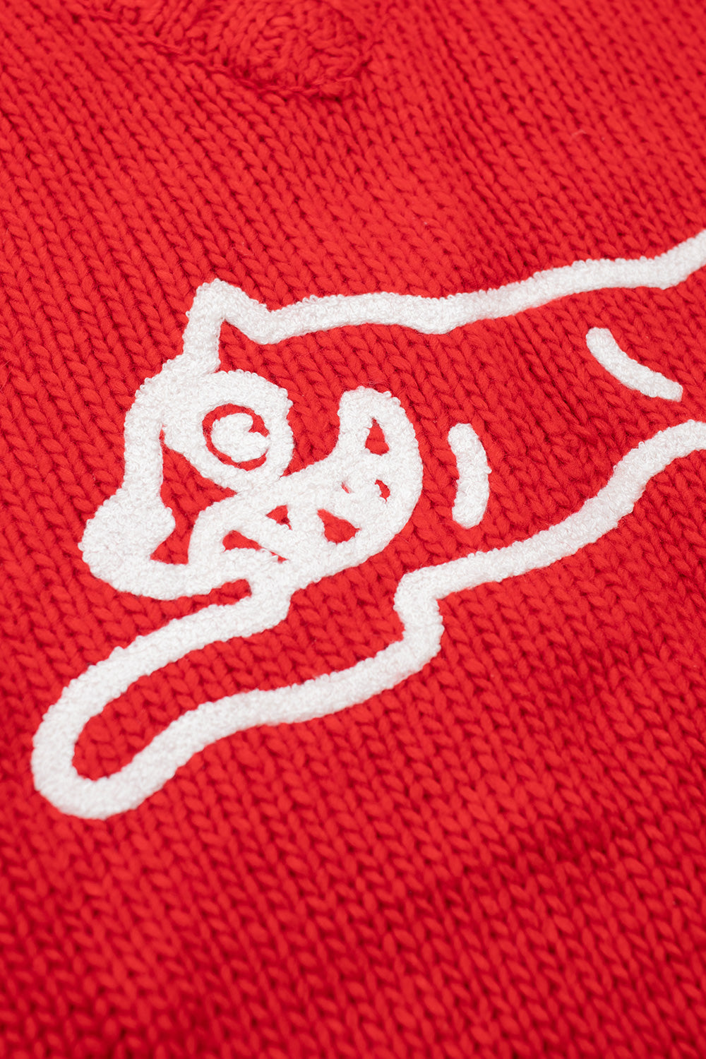 IceCream Running Dog Knit Vest Red - BONKERS