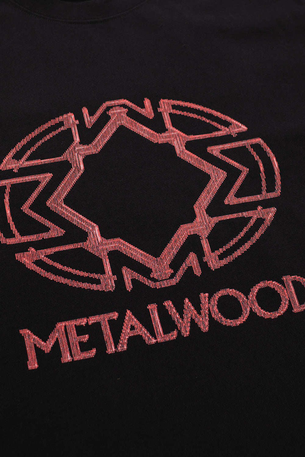 Metalwood Studio Screen Illusion T-Shirt Black - BONKERS