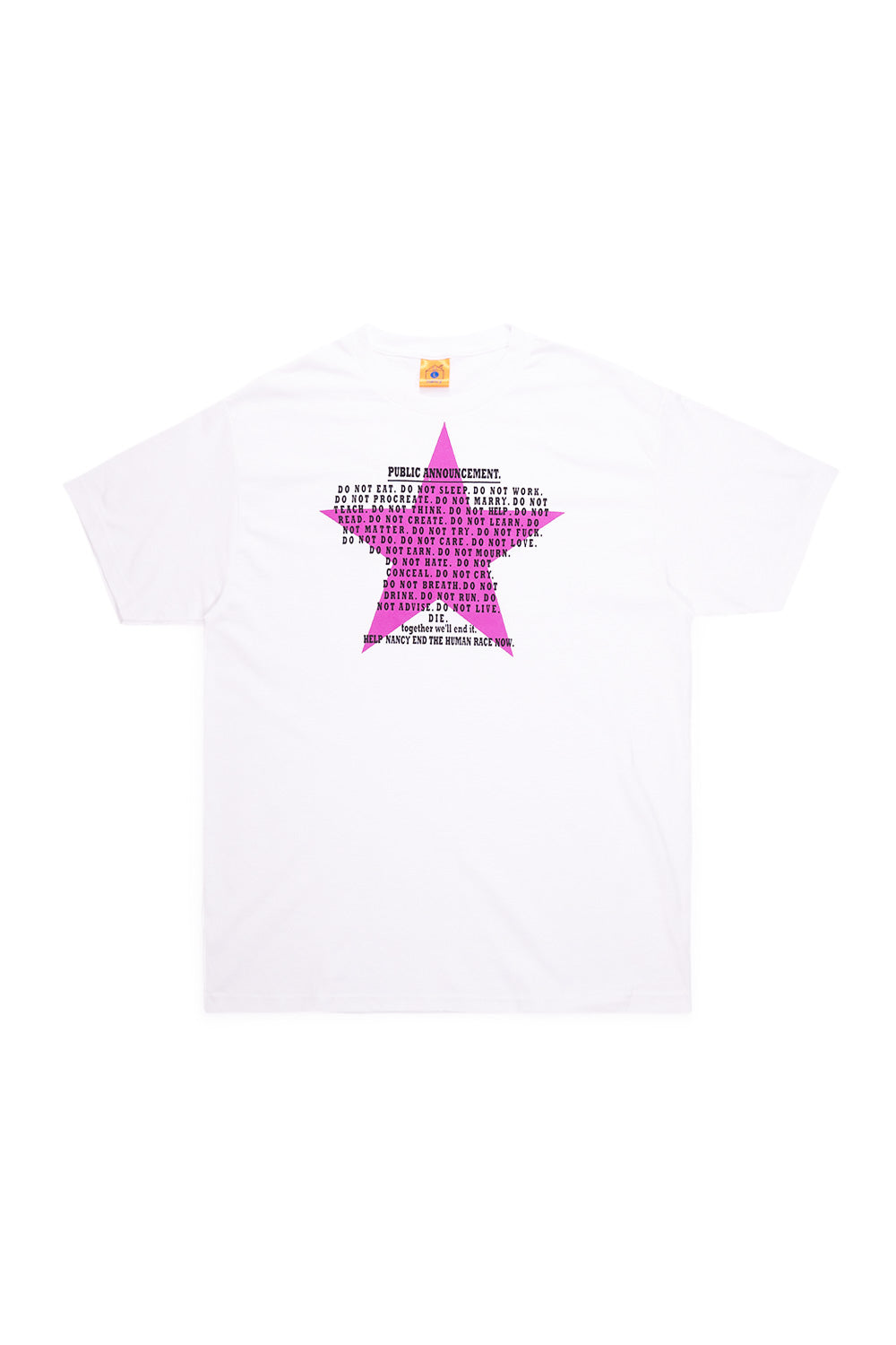 Nancy Anarchy T-Shirt Weiß – Stylisches Streetwear-Shirt mit rebellischem Print für einen edgy Look
