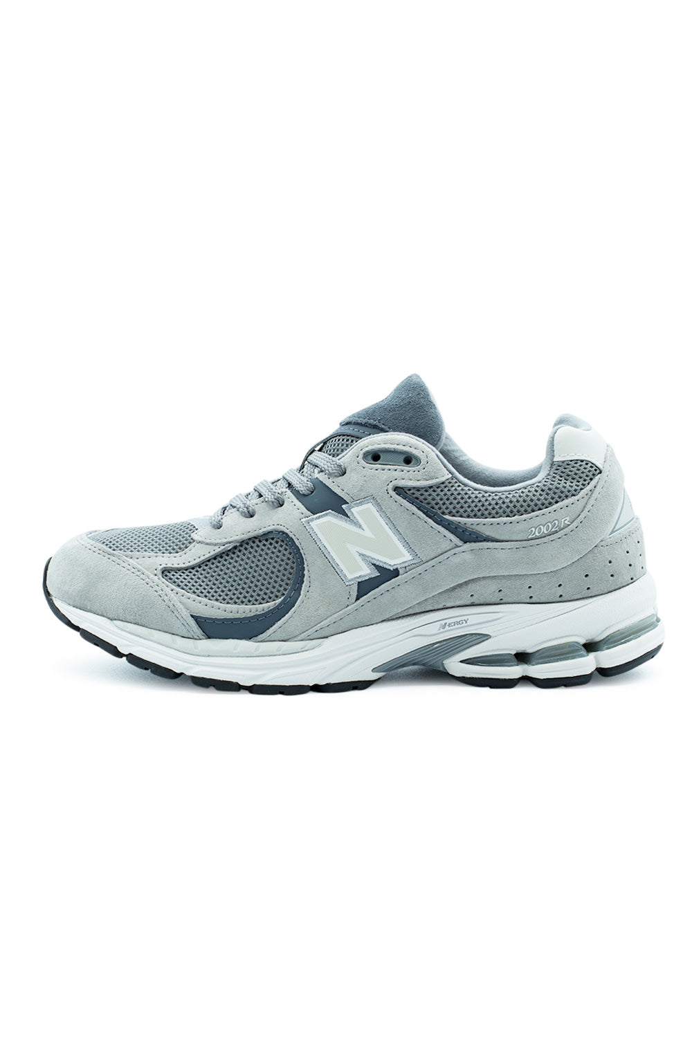 New Balance 2002R Schuh in Steel, Lead und Orca – Modischer Sneaker mit Premium-Dämpfung und robustem Design für urbanen Lifestyle.
