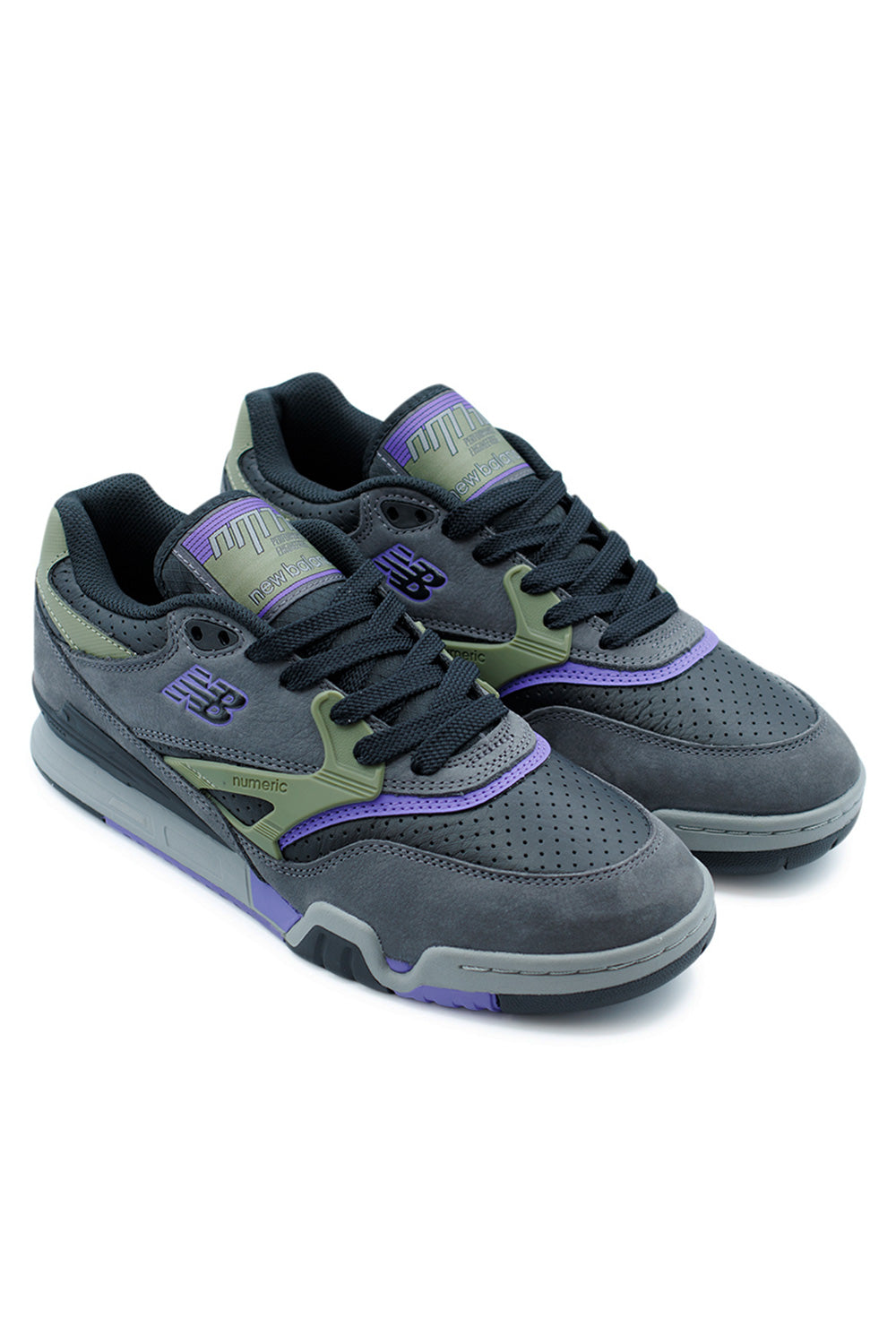 New Balance Numeric 770 Shoe Grey / Olive / Purple - BONKERS