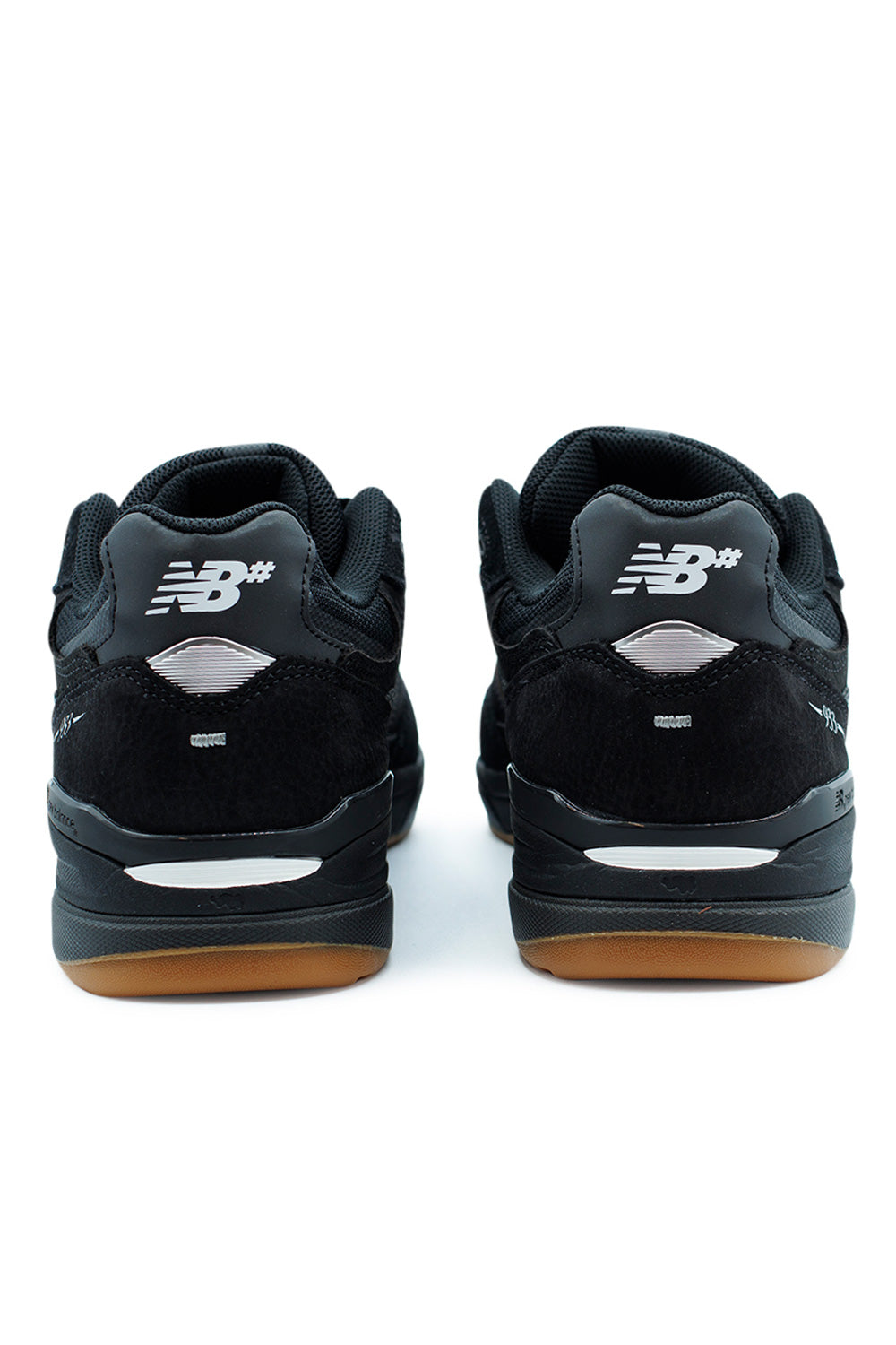New Balance Numeric 933 Andrew Reynolds men’s skate shoes Black / Black, signature model with FantomFit overlays and heel stability.