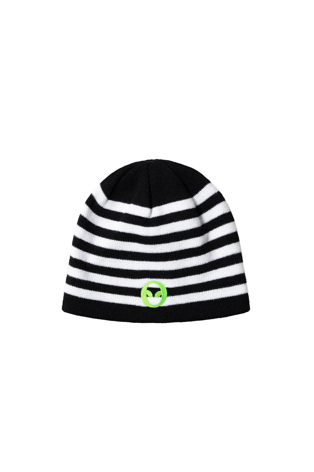 No Problemo Alien-O Reversible Beanie in Schwarz – Bequemes, umkehrbares Beanie mit auffälligem Alien-Design für einen einzigartigen Streetstyle-Look.
