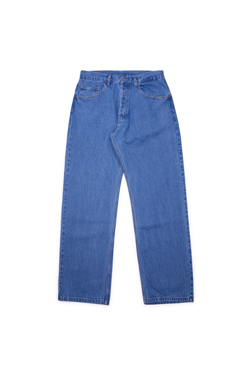 "No Problemo Bagi Jean Blue – Trendige blaue Jeans im Casual-Stil mit No Problemo-Print für entspannte Outfits"
