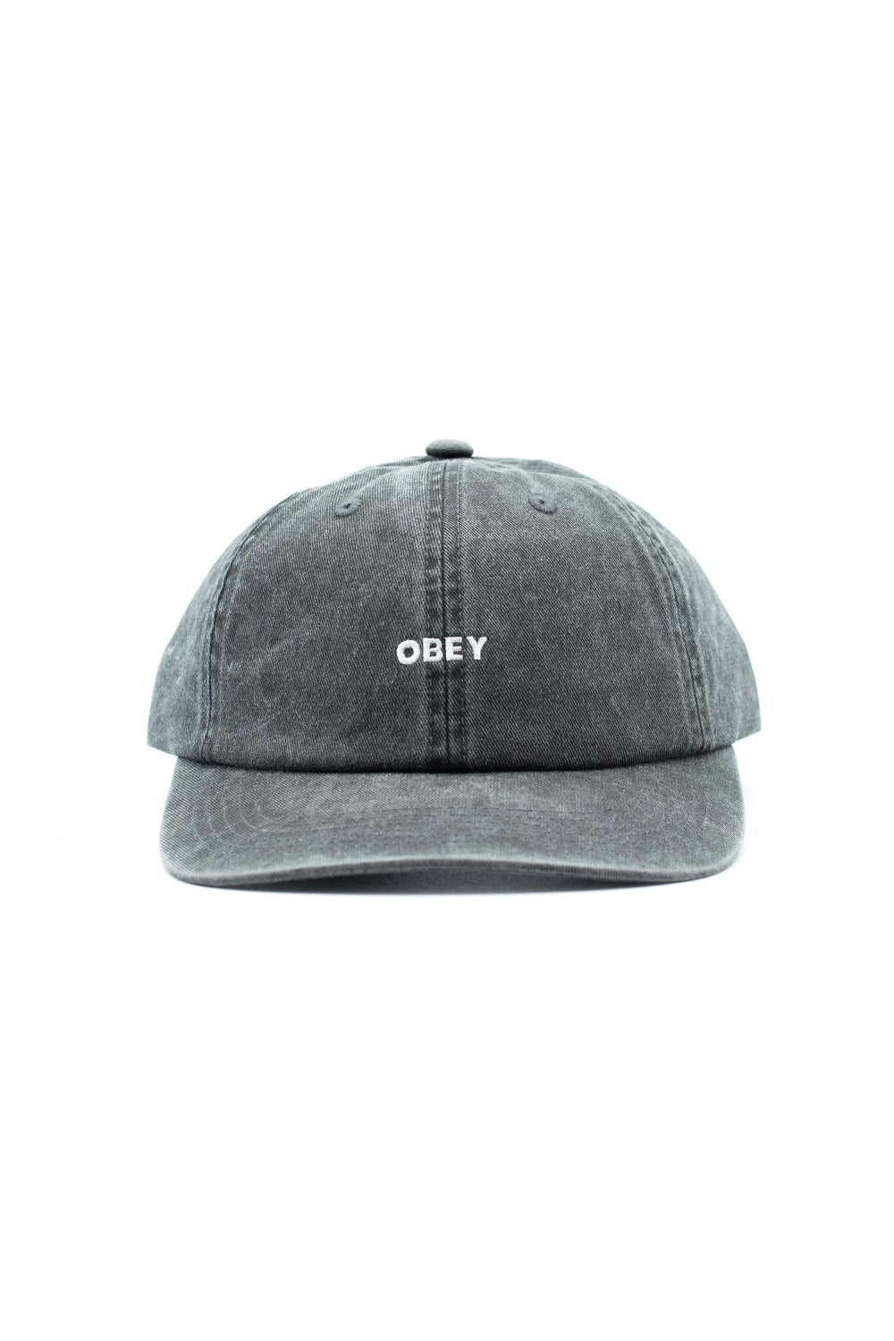 Obey Pigment Bold 6 Panel Cap Black - BONKERS