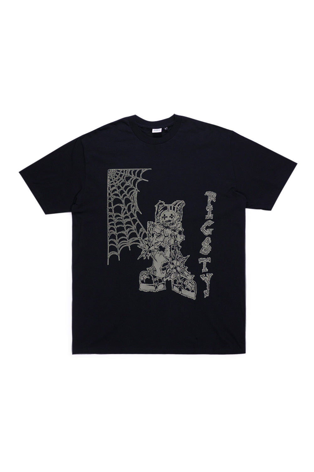 Pigsty Jugalette T-Shirt Black – Schwarzes T-Shirt mit einzigartigem Pigsty-Logo und kreativem Jugalette-Design für ein urbanes Statement.
