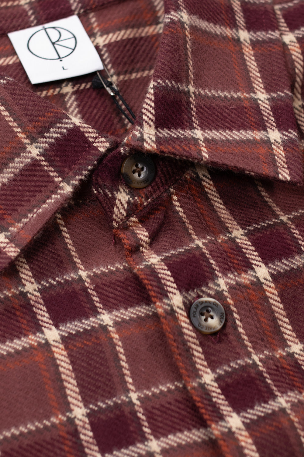 Polar Skate Co. Mike LS Shirt Oxblood Check - BONKERS
