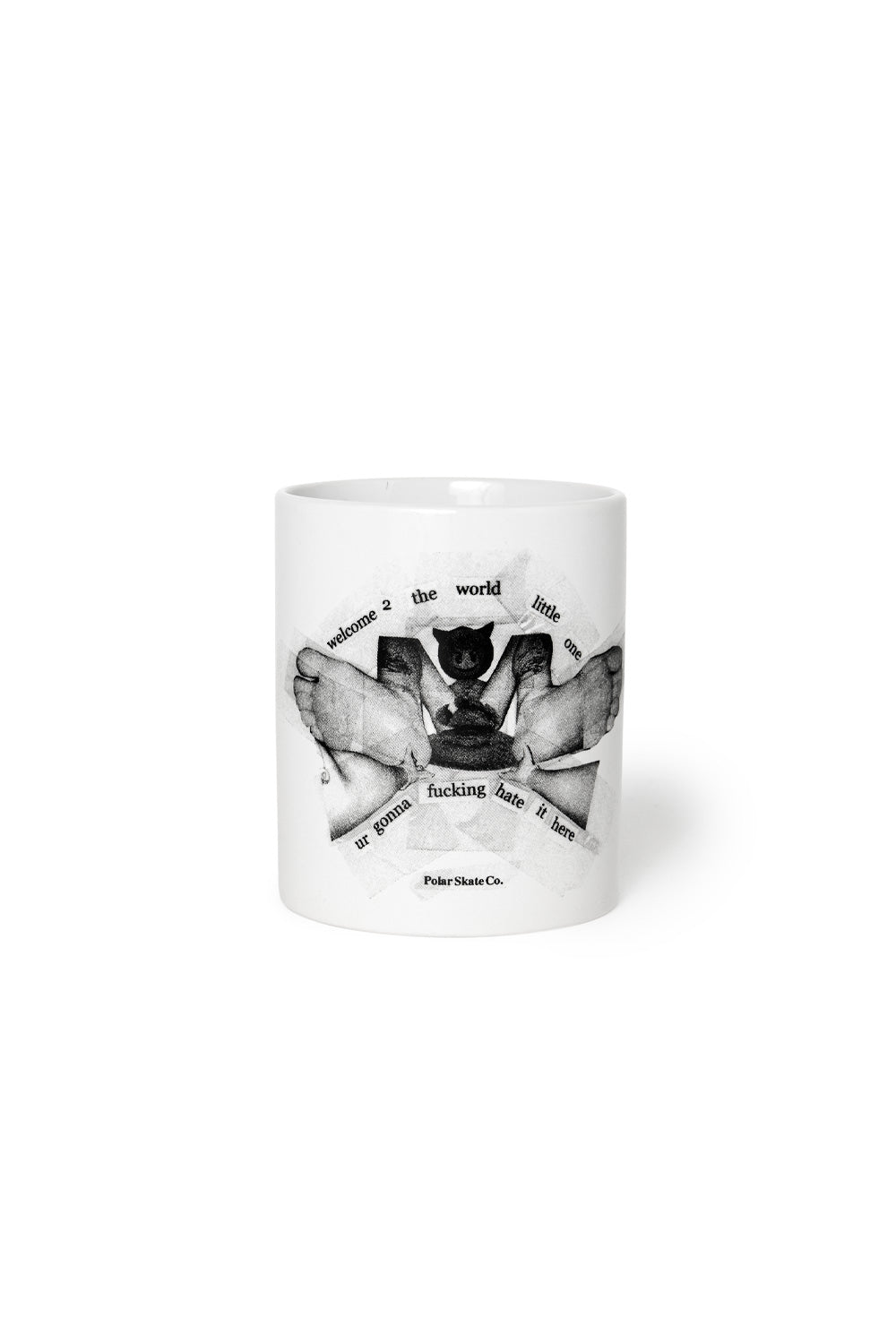 Polar Skate Co. Welcome 2 The World Tasse Weiß – robuste Keramiktasse mit einzigartigem Grafikkunst-Print
