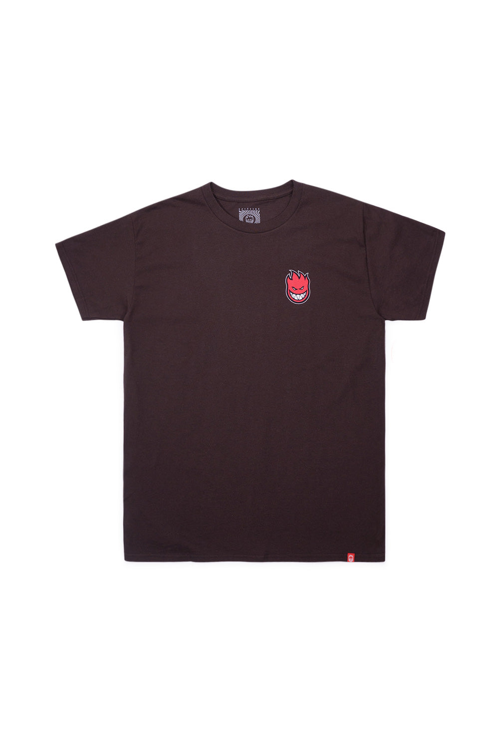 "Spitfire Wheels Lil Bighead T-Shirt in Dunkelschokolade mit klassischem Logo"​