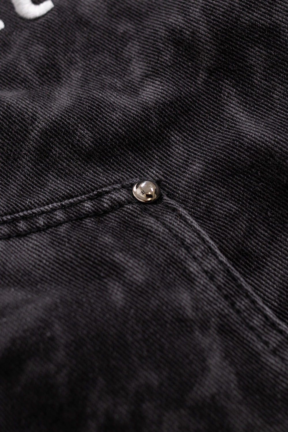 Stingwater Ego Death Denim Bomber – Oversized Jeansjacke mit Reißverschluss und Vintage-Wash-Look