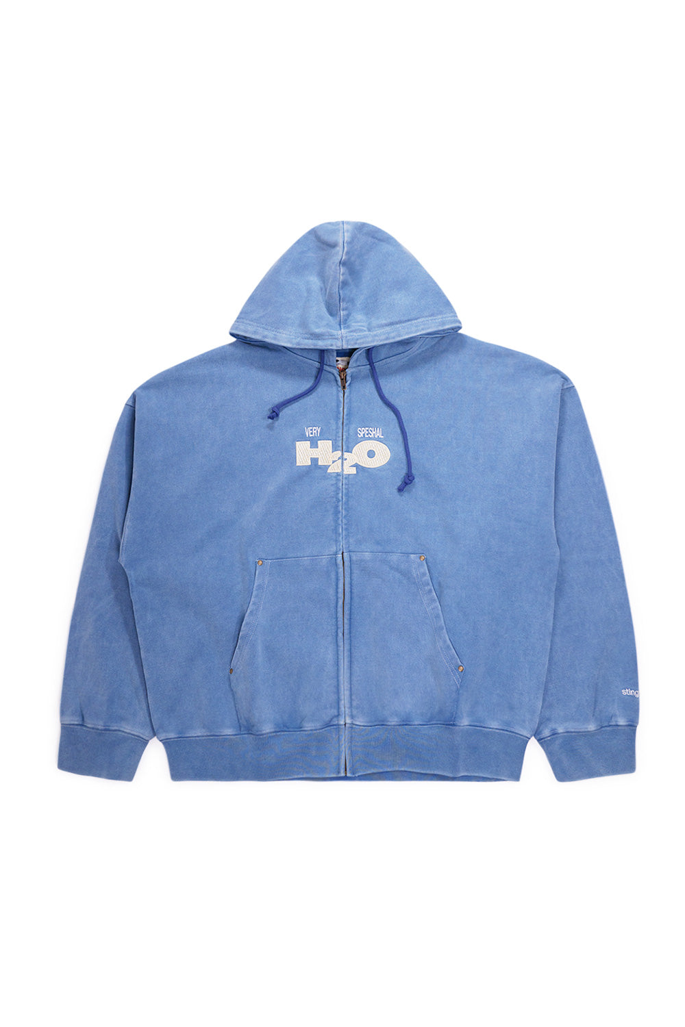 Stingwater H2O Zip Up Hoodie Acid Blue – Blauer Zip-Hoodie mit einzigartigem Grafik-Print