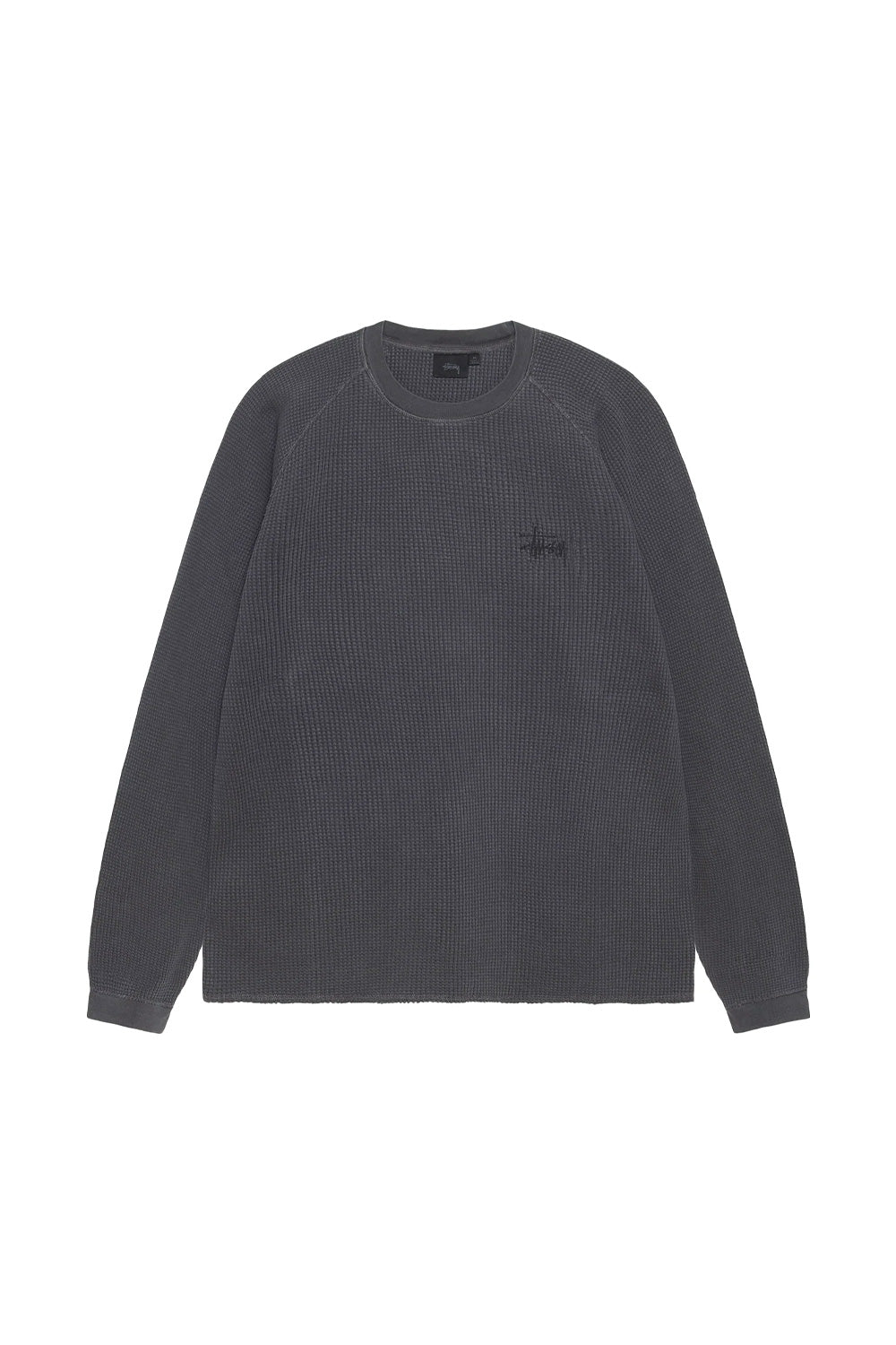 Stussy Raglan Thermal Basic Stock Washed Black - BONKERS